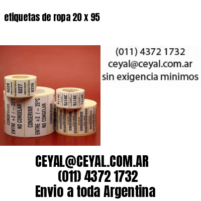etiquetas de ropa 20 x 95