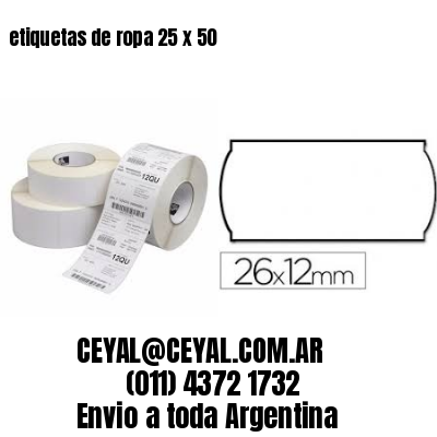 etiquetas de ropa 25 x 50