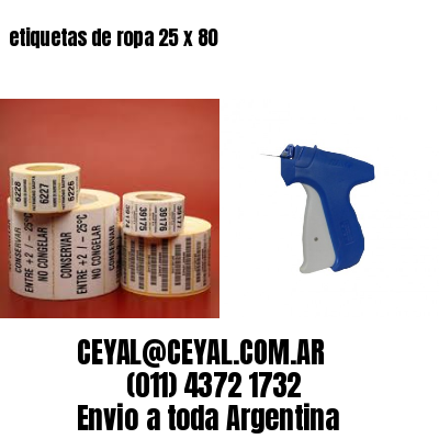 etiquetas de ropa 25 x 80
