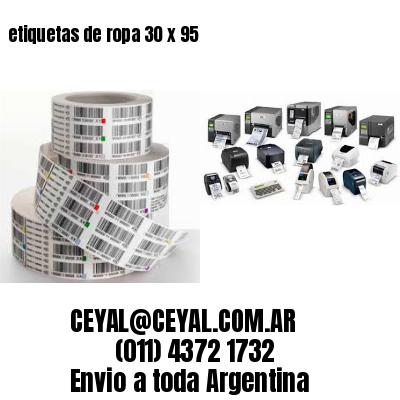 etiquetas de ropa 30 x 95
