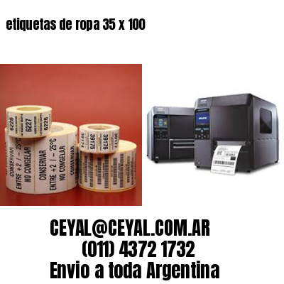 etiquetas de ropa 35 x 100