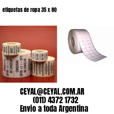 etiquetas de ropa 35 x 80
