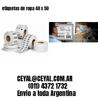 etiquetas de ropa 40 x 50