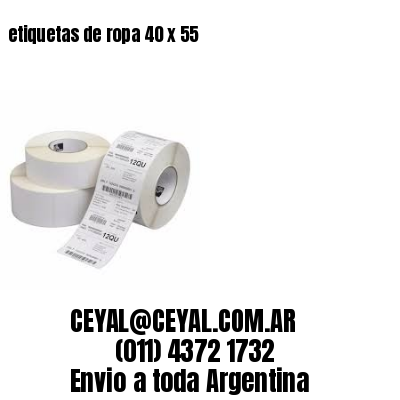 etiquetas de ropa 40 x 55