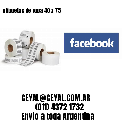 etiquetas de ropa 40 x 75