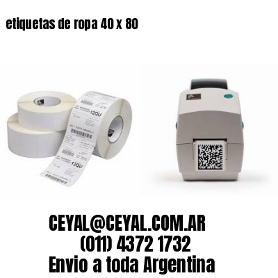 etiquetas de ropa 40 x 80