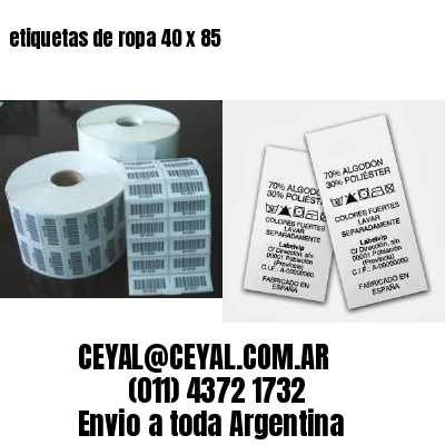 etiquetas de ropa 40 x 85