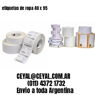 etiquetas de ropa 40 x 95