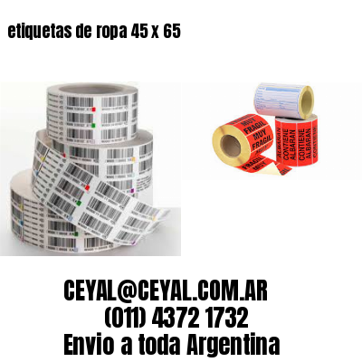 etiquetas de ropa 45 x 65