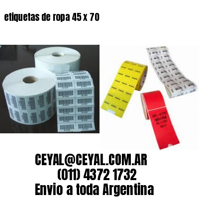 etiquetas de ropa 45 x 70