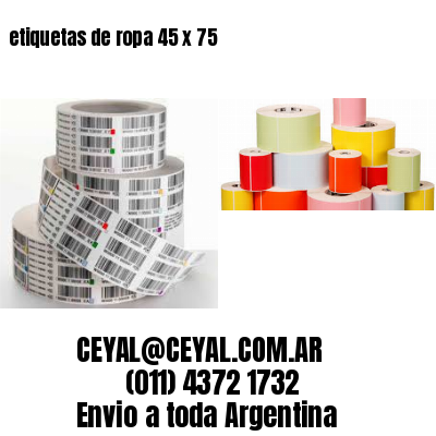 etiquetas de ropa 45 x 75