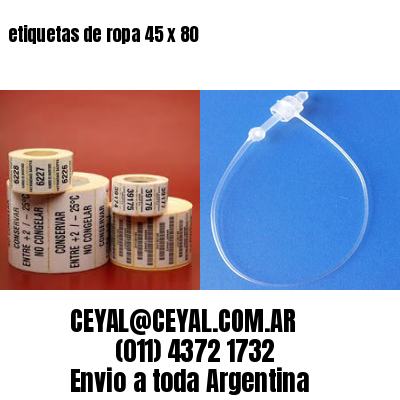 etiquetas de ropa 45 x 80