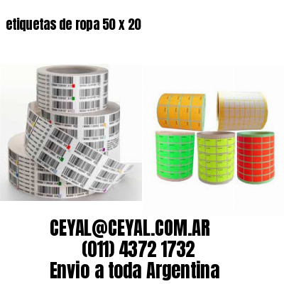etiquetas de ropa 50 x 20