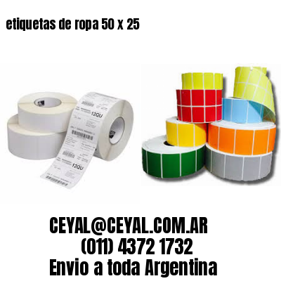 etiquetas de ropa 50 x 25