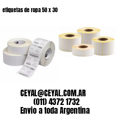 etiquetas de ropa 50 x 30