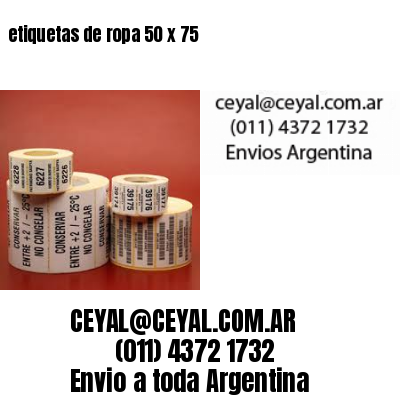 etiquetas de ropa 50 x 75