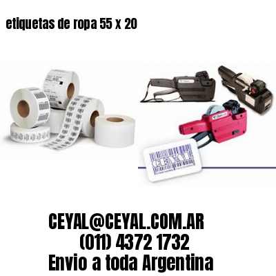 etiquetas de ropa 55 x 20