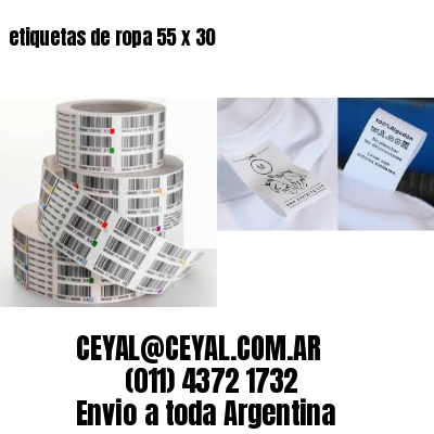 etiquetas de ropa 55 x 30