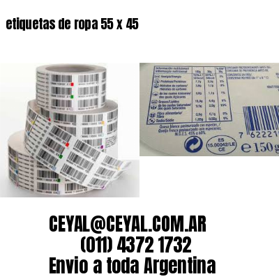 etiquetas de ropa 55 x 45