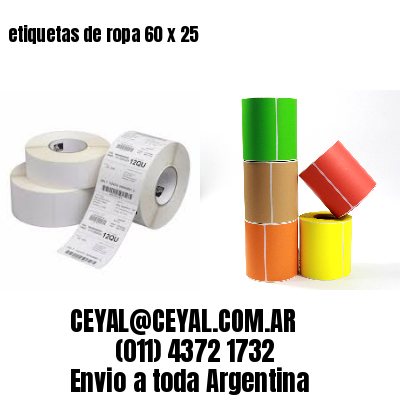etiquetas de ropa 60 x 25