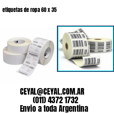 etiquetas de ropa 60 x 35