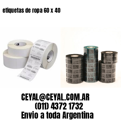 etiquetas de ropa 60 x 40