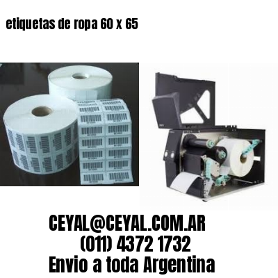 etiquetas de ropa 60 x 65