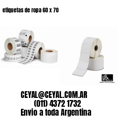 etiquetas de ropa 60 x 70