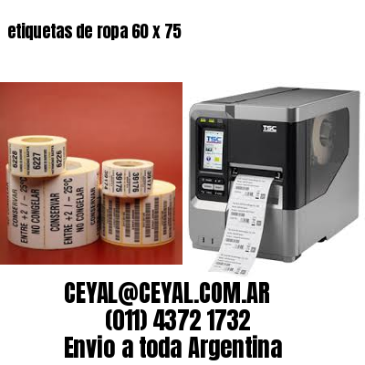etiquetas de ropa 60 x 75