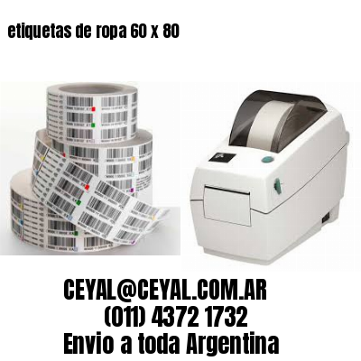 etiquetas de ropa 60 x 80