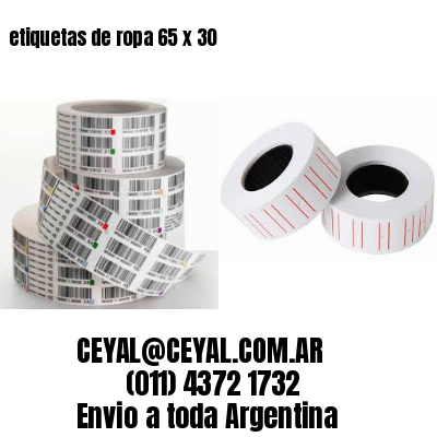 etiquetas de ropa 65 x 30