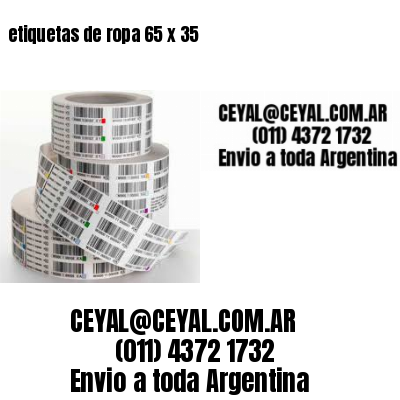 etiquetas de ropa 65 x 35