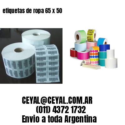 etiquetas de ropa 65 x 50
