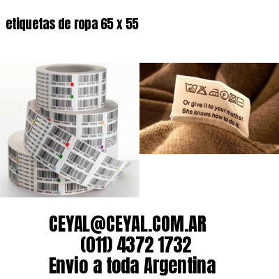 etiquetas de ropa 65 x 55