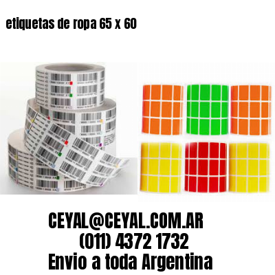 etiquetas de ropa 65 x 60