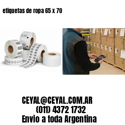 etiquetas de ropa 65 x 70