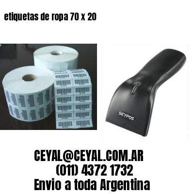 etiquetas de ropa 70 x 20