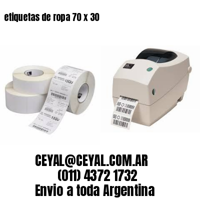 etiquetas de ropa 70 x 30