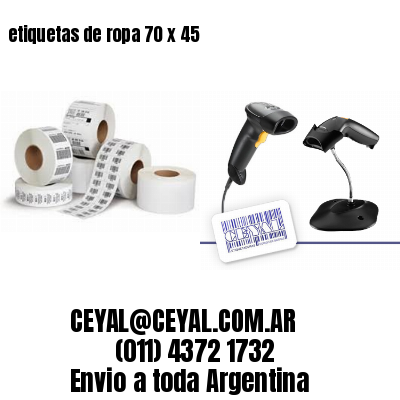 etiquetas de ropa 70 x 45