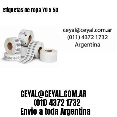 etiquetas de ropa 70 x 50
