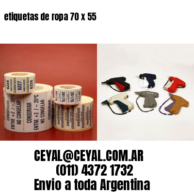 etiquetas de ropa 70 x 55