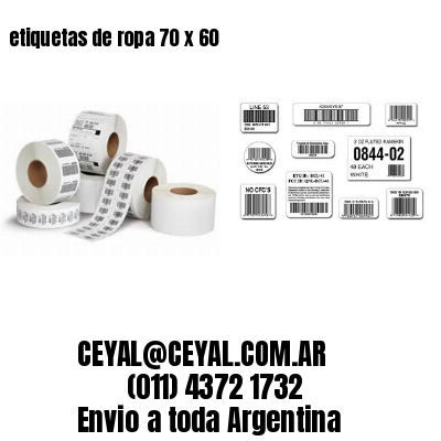 etiquetas de ropa 70 x 60