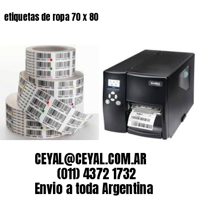 etiquetas de ropa 70 x 80