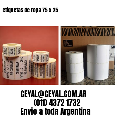 etiquetas de ropa 75 x 25