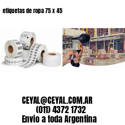 etiquetas de ropa 75 x 45