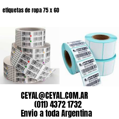 etiquetas de ropa 75 x 60