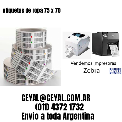 etiquetas de ropa 75 x 70