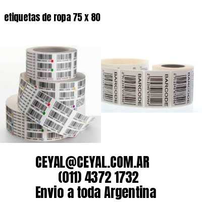 etiquetas de ropa 75 x 80