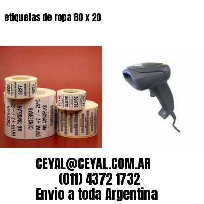 etiquetas de ropa 80 x 20