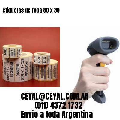 etiquetas de ropa 80 x 30